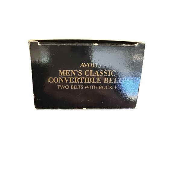 Vintage 1986 Avon Men's Classic Convertible Belts Set of 2 with Buckle - Picture 2 of 4